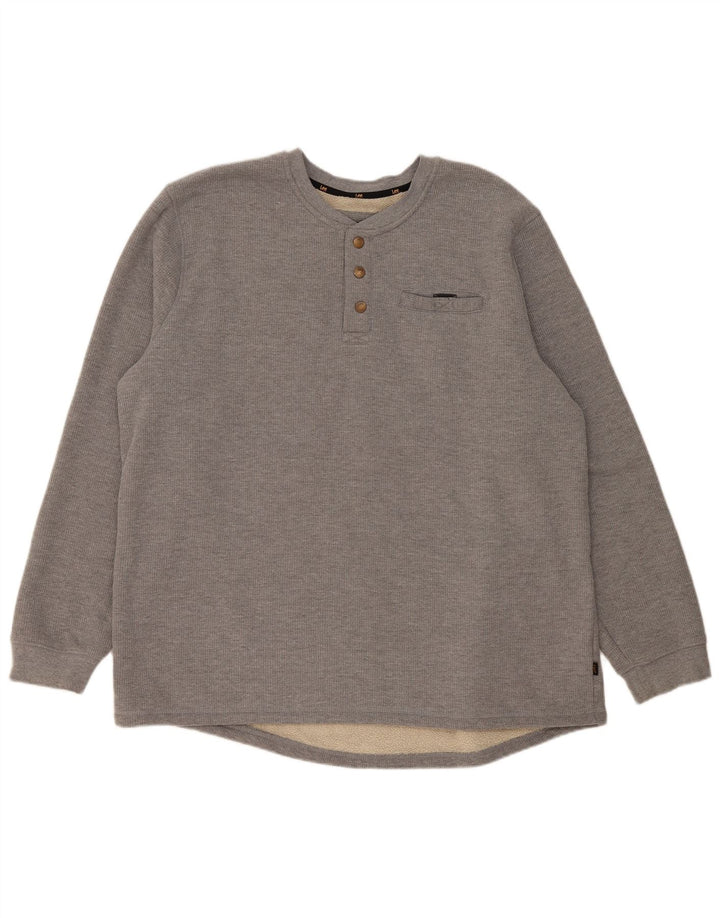 Męski sweter Lee o regularnym kroju, 2XL, szary, bawełniany