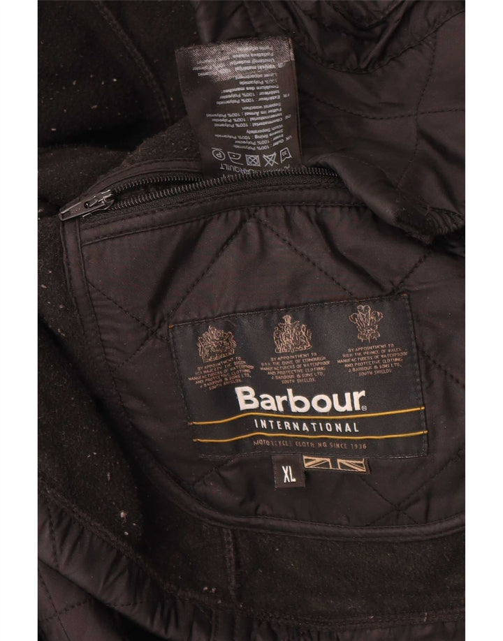 Męska pikowana kurtka Barbour UK 42 XL, czarna, poliamid