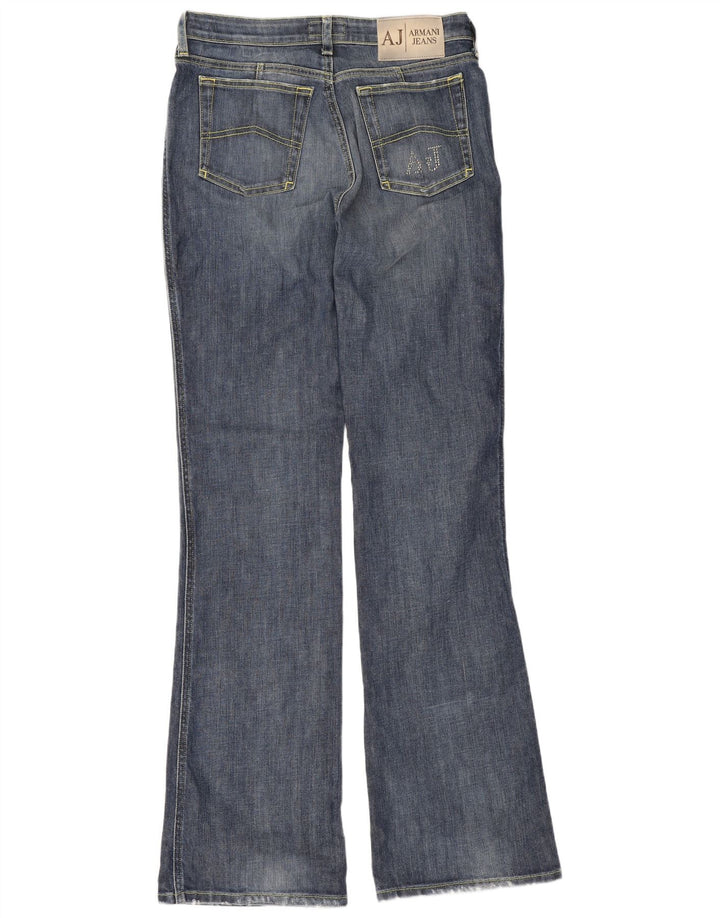 Damskie jeansy rozkloszowane Armani W30 L35 Niebieskie bawełniane