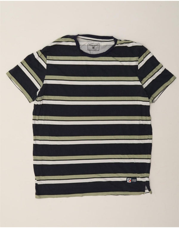 T-shirt męski Jack & Jones Top XL, bawełniany w granatowe paski