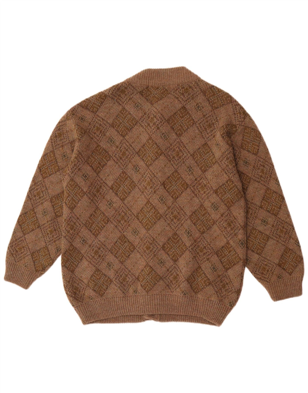 Sweter męski Angelo Greco marki Simona, duży, brązowy, argyle/diament