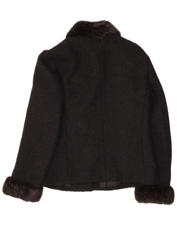 Vintage Womens 6 Button Blazer Jacket UK 10 Small Black