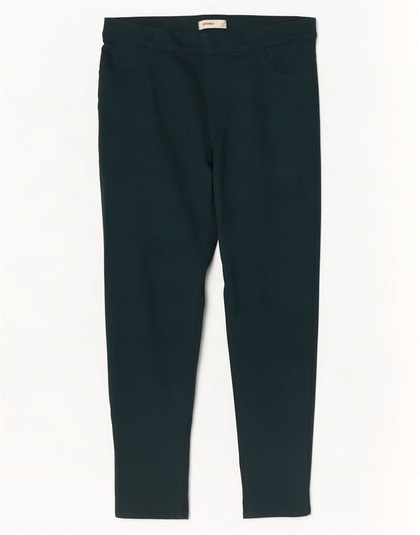 Marks & Spencer Damskie Crop Jegging Jeansy UK 16 Duże W36 L26 Zielona bawełna