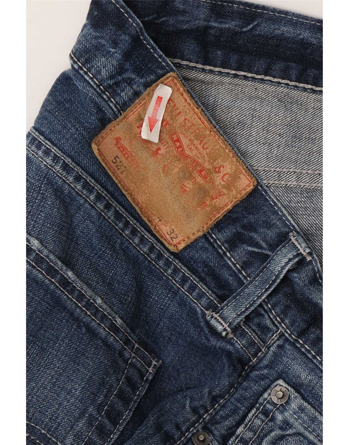 Męskie dżinsy Levi's 527 Bootcut W34 L32 Niebieska bawełna