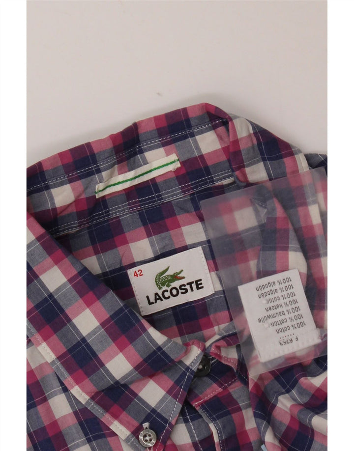 Koszula męska Lacoste rozmiar 42, duża, wielobarwna, bawełniana krata