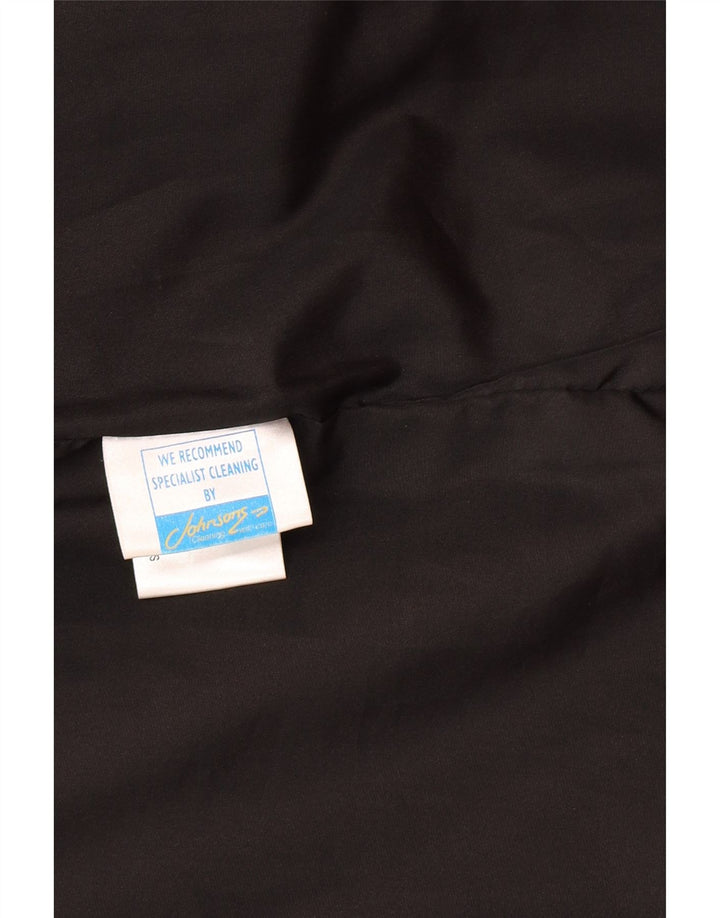 VINTAGE damski płaszcz skórzany oversize UK 18 XL czarna skóra