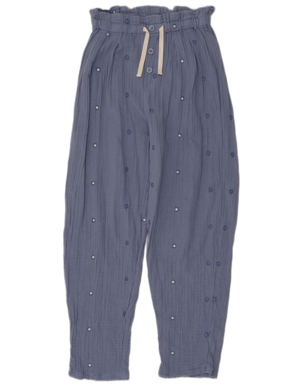 Spodnie dziewczęce Benetton z wysokim stanem, 11-12 lat, 2XL W22 L26, niebieskie