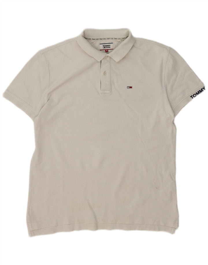Męska koszulka polo Tommy Hilfiger, średnia biała bawełna