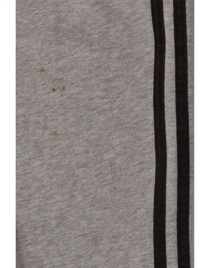 Męskie spodnie dresowe Adidas z grafiką, średnioszare, bawełniane