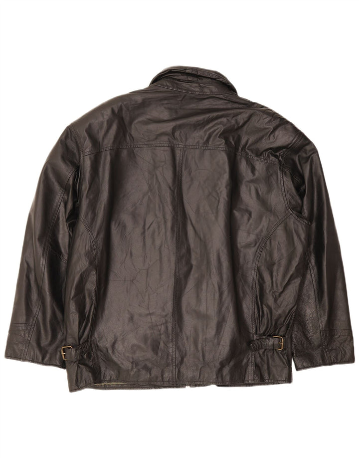 Vintage męska skórzana kurtka UK 42 XL czarna
