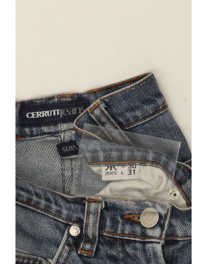 Damskie jeansy zwężane CERRUTI W30 L28 niebieskie