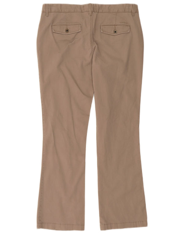Damskie proste spodnie chino Fat Face UK 16 duże W36 L31 beżowa bawełna