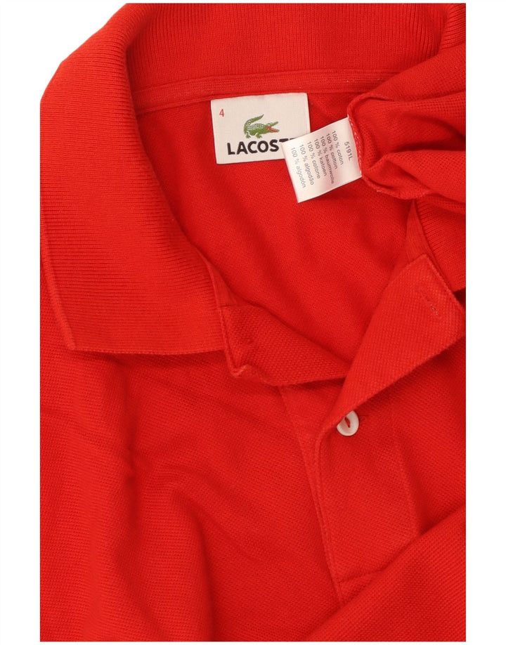 Męska koszulka polo LACOSTE, rozmiar 4, średnia czerwona, bawełniana