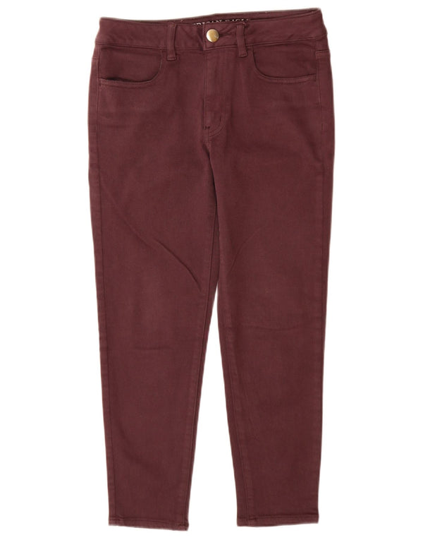 Dżinsy Damskie AMERICAN EAGLE OUTFITTERS Krótkie UK 8 Małe W26 L24 Burgundowe