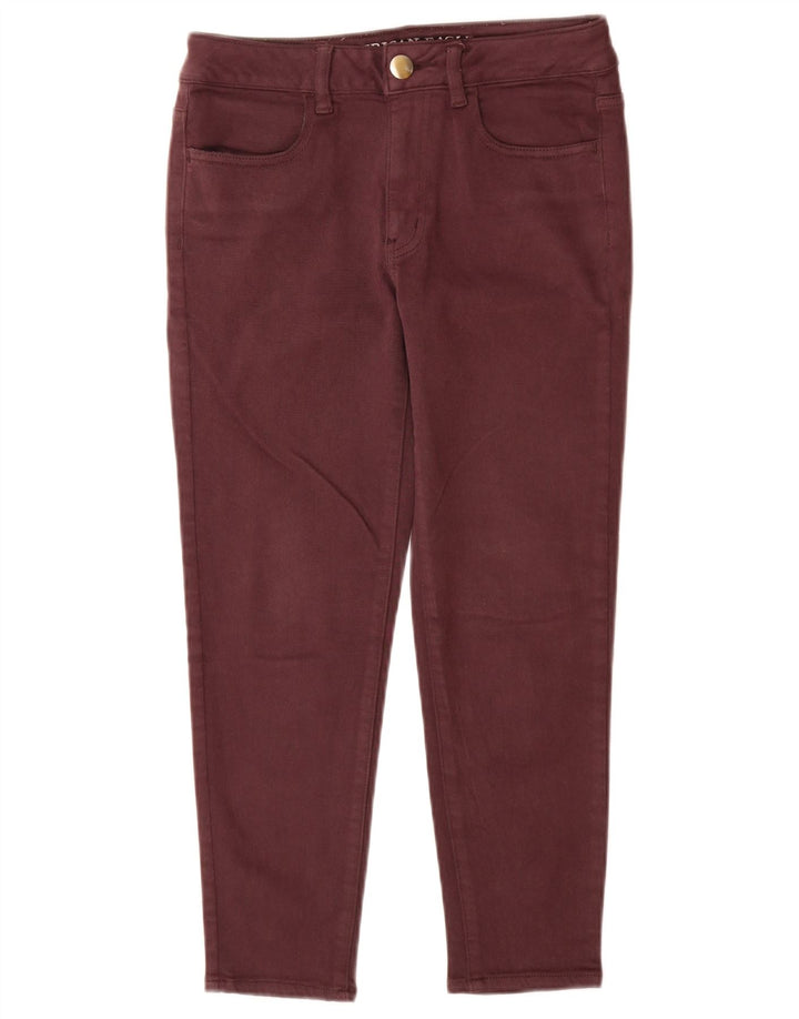 Dżinsy Damskie AMERICAN EAGLE OUTFITTERS Krótkie UK 8 Małe W26 L24 Burgundowe
