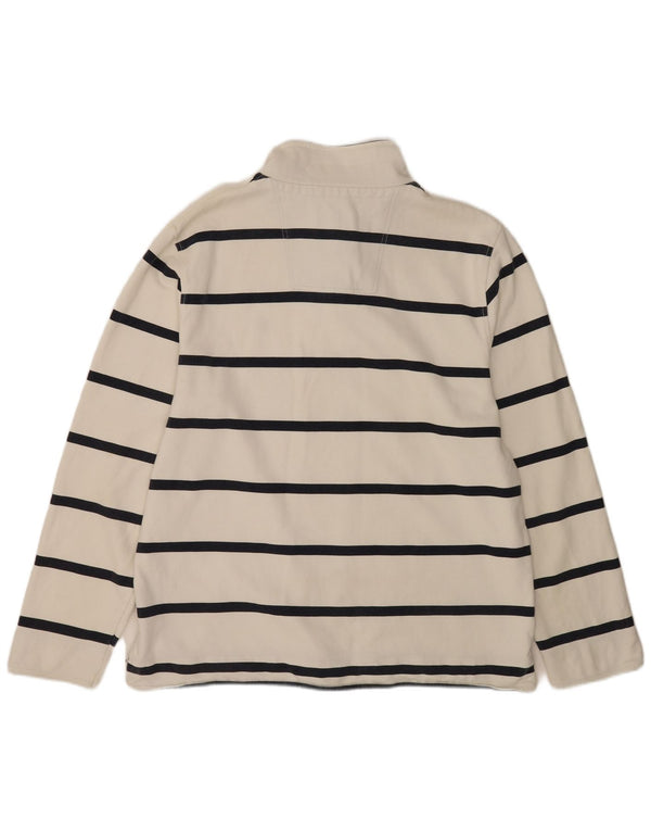 Crew Clothing Męska bluza z zamkiem błyskawicznym, 2XL, bawełniana w białe paski
