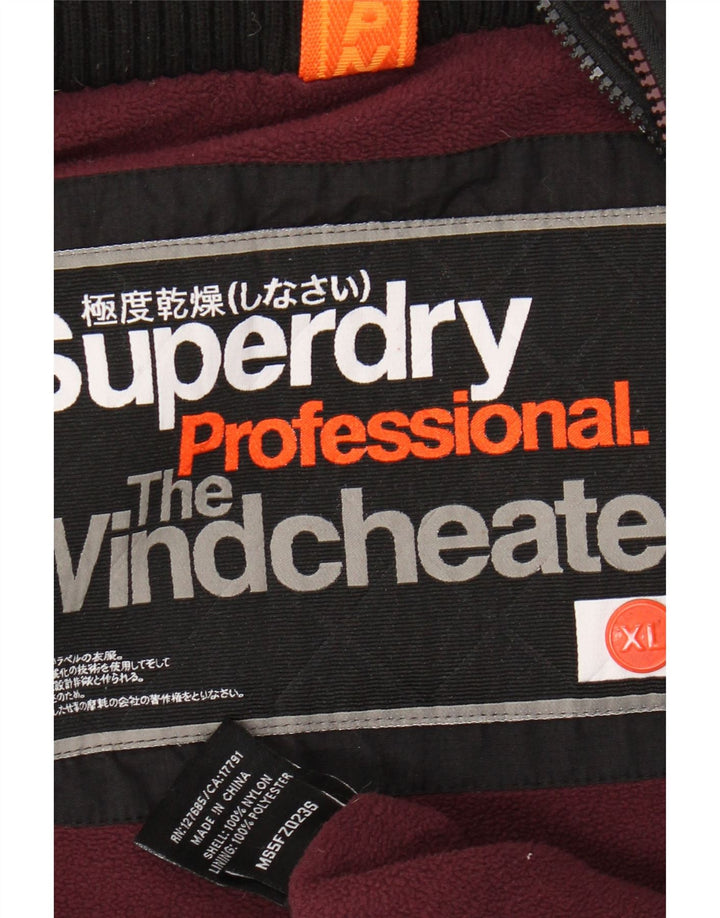 Męska kurtka wiatrówka Superdry The Windcheater UK 42 XL, czarny nylon