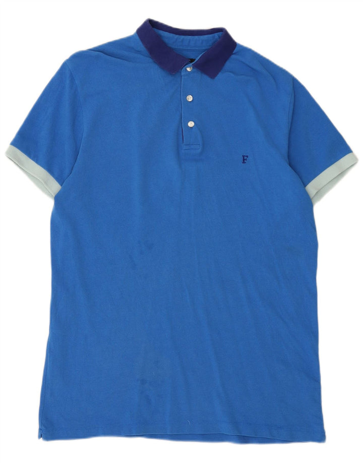 Męska koszulka polo XL, niebieska, bawełniana FRENCH CONNECTION