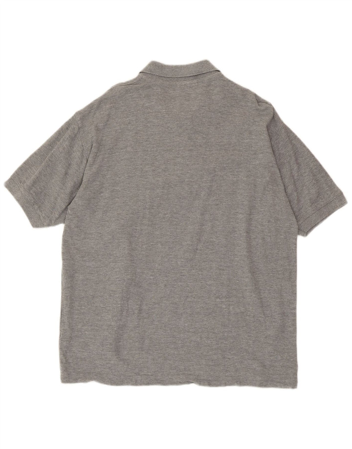 Męska koszulka polo ASICS, duża, szara, bawełniana w plamki