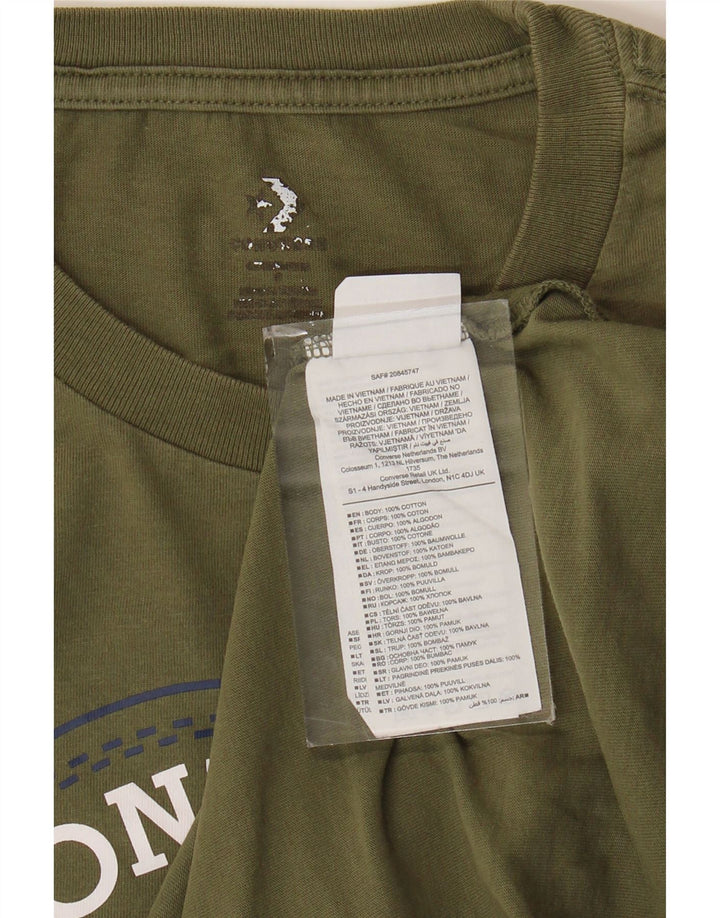 Converse Męski T-shirt z grafiką, mały, bawełniany khaki