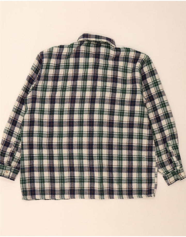 Vintage męska koszula flanelowa XL w wielobarwną kratkę