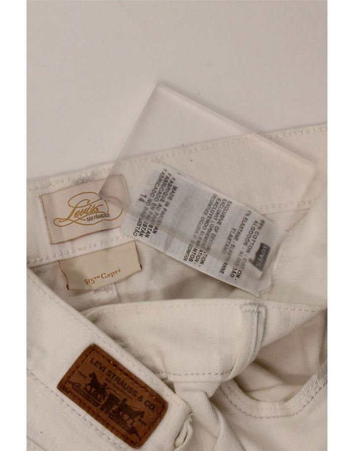 Dżinsy damskie LEVI'S 515 Capri US 14 duże W36 L20 biała bawełna