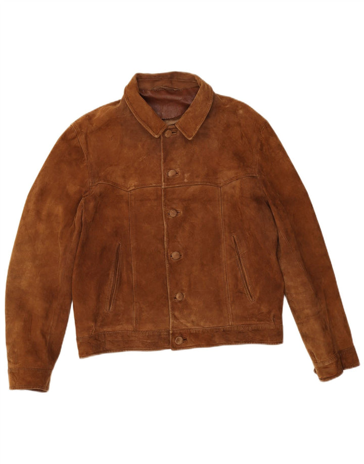 Vintage męska zamszowa kurtka UK 38 średni brąz