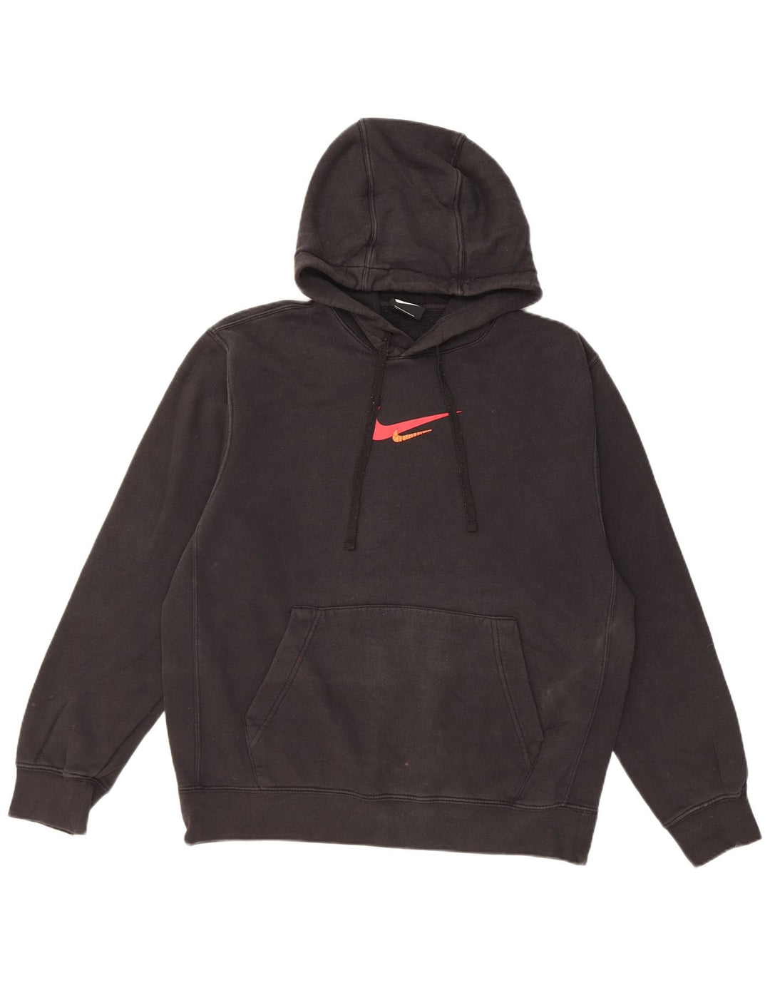 Męski sweter z kapturem Nike z grafiką, średni czarny, bawełniany