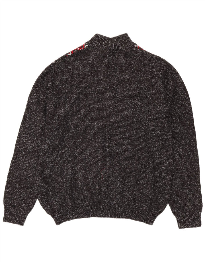 Męski sweter zapinany na guziki CHAPS 2XL, szary, bawełniany Fair Isle