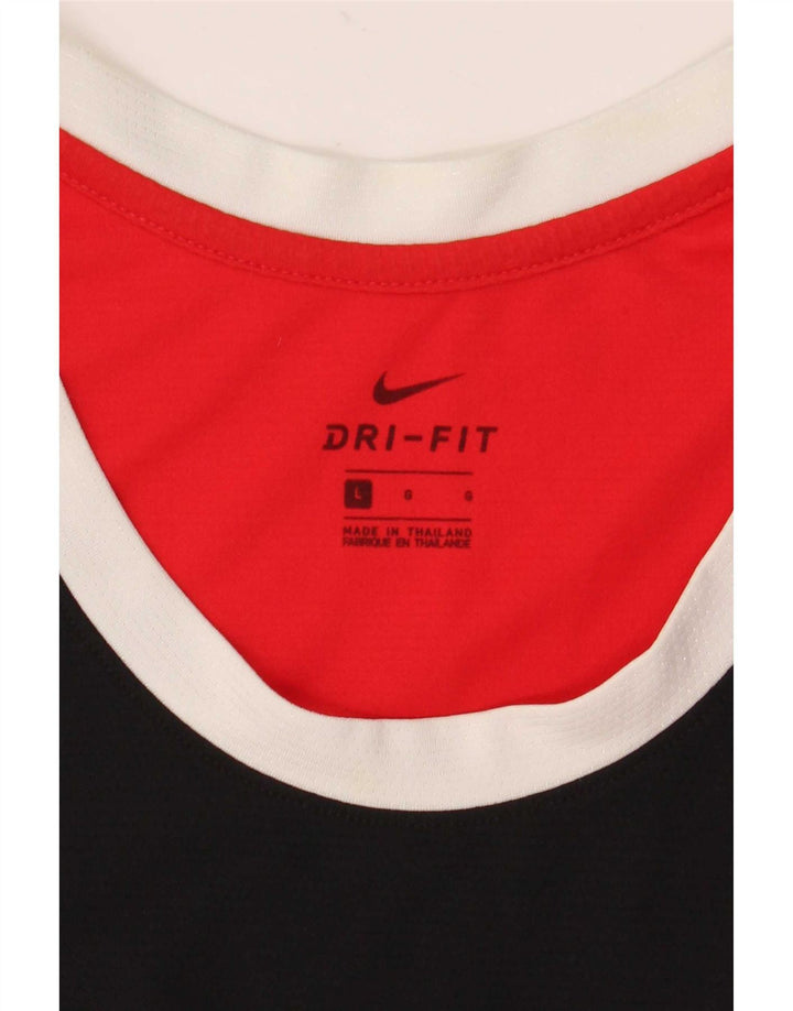 Męska kamizelka Nike Dri Fit z grafiką, duża, czarna, z blokami kolorów