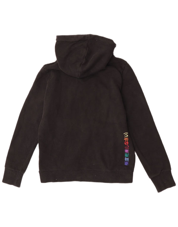 Damski sweter z kapturem Superdry Graphic UK 12, średni czarny, bawełniany