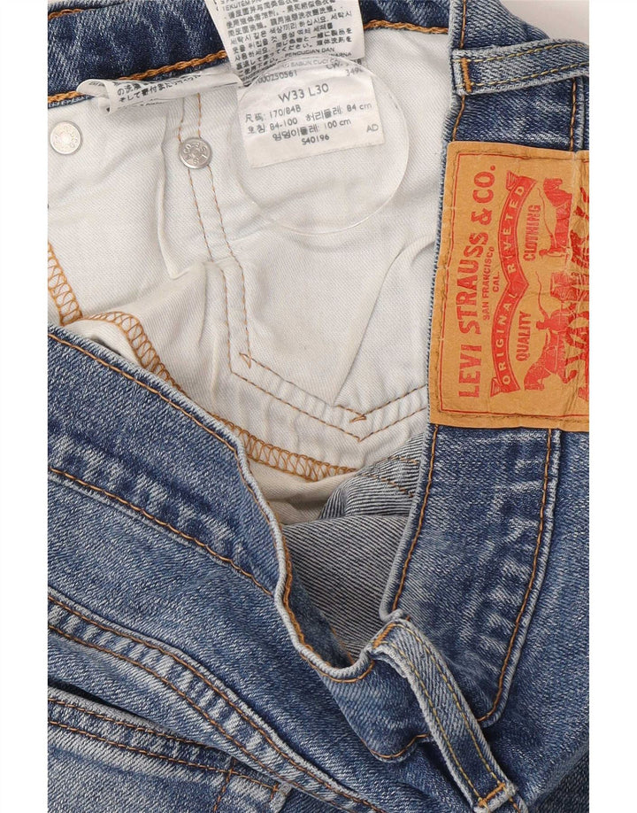 Męskie jeansy Levi's 514 Straight W33 L30 Niebieskie bawełniane