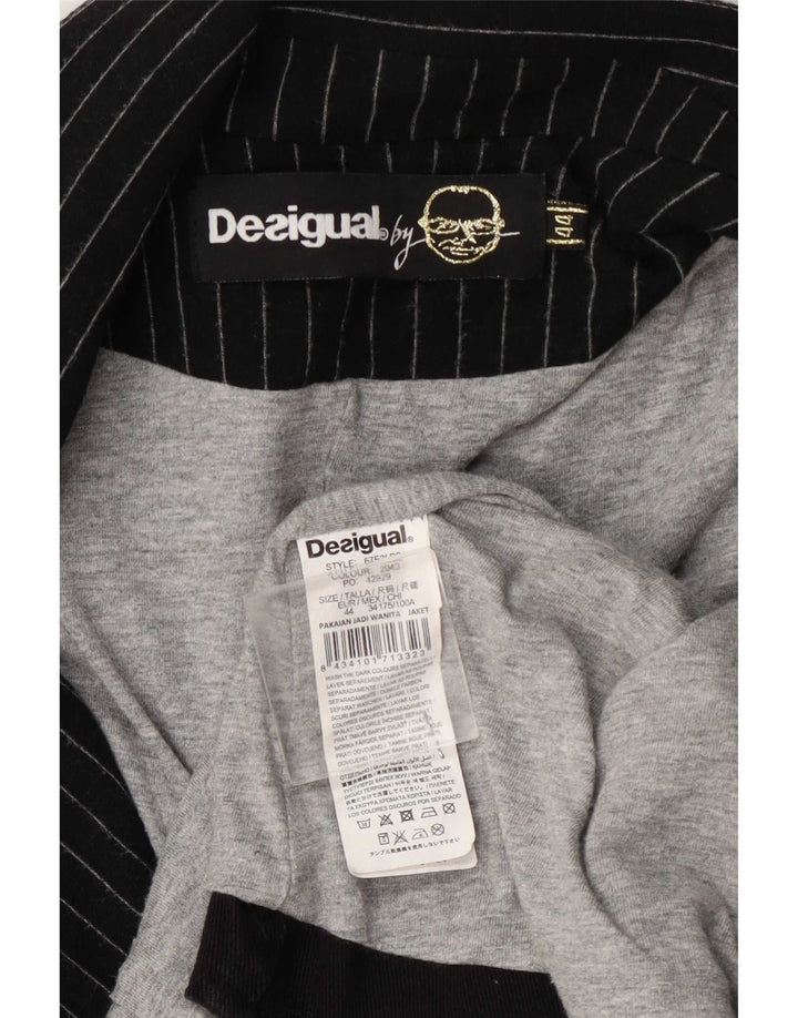 Damska marynarka Desigual zapinana na 1 guzik EU 44 XL, wiskoza w szare paski