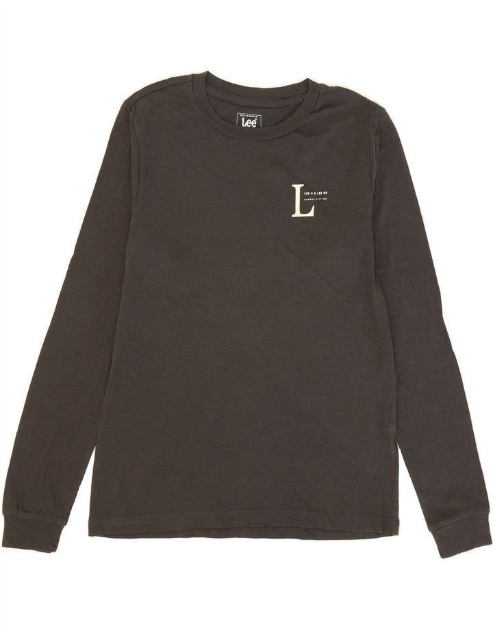 LEE Mens Regular Fit Graphic Top Long Sleeve XS Grey Cotton Vintage Lee and Second-Hand Lee from Messina Hembry 