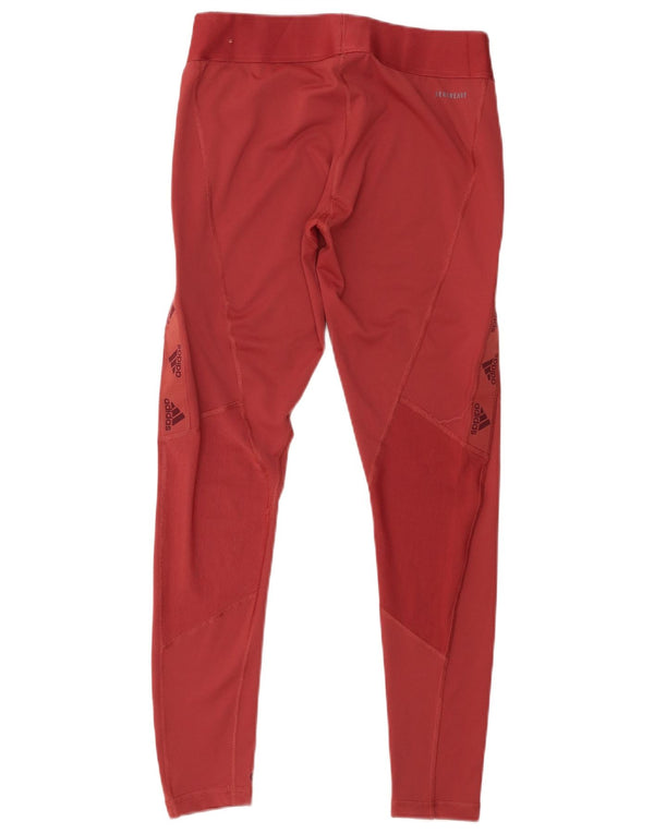 Damskie legginsy Adidas Aeroready Graphic UK 12/14 Średnio-czerwone