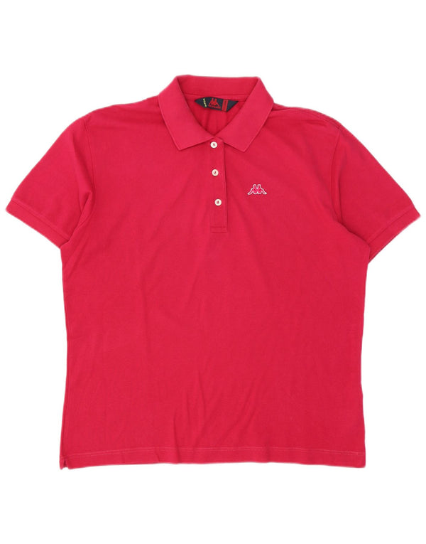 Damska koszulka polo Kappa UK 20 2XL Różowa bawełna