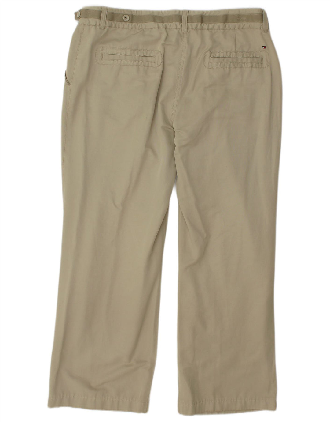 Spodnie damskie TOMMY HILFIGER proste EU 42 duże W34 L27 beżowe