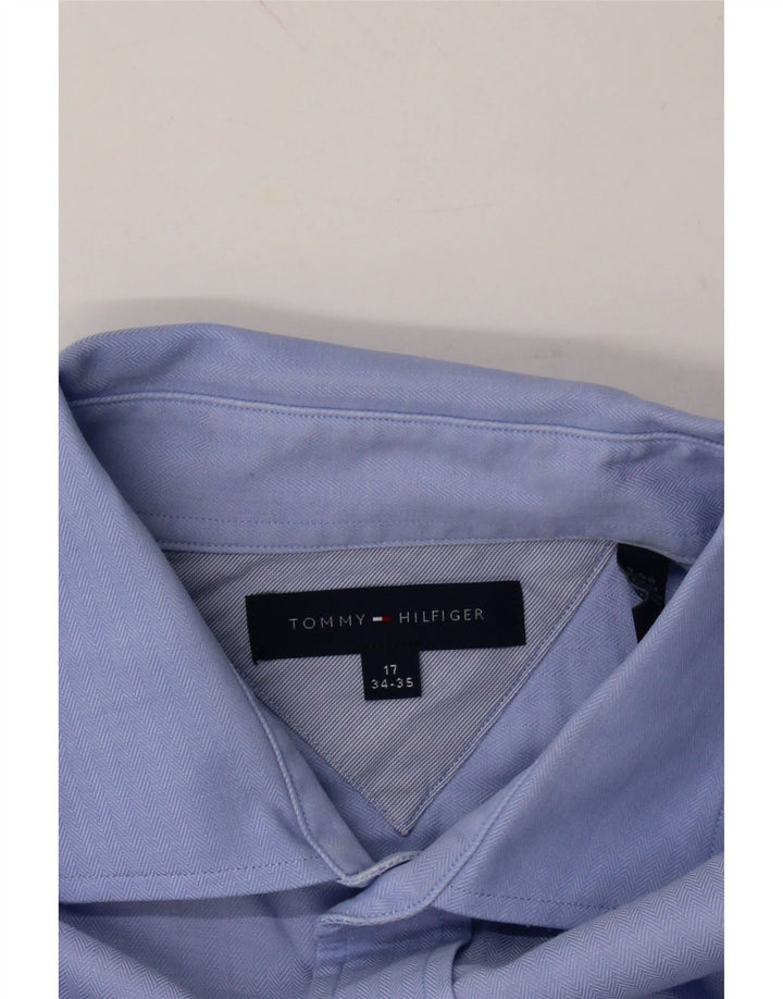 TOMMY HILFIGER Mens Shirt Size 17 XL Blue Cotton Vintage Tommy Hilfiger and Second-Hand Tommy Hilfiger from Messina Hembry 