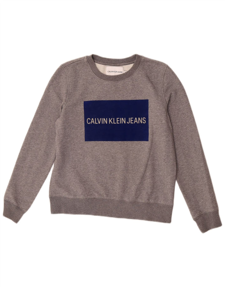 Damska bluza z grafiką Calvin Klein Jeans UK 14, średnia szarość