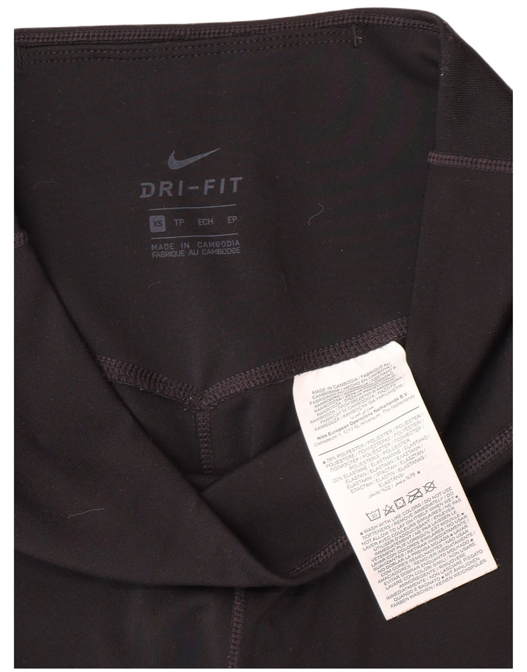 NIKE Womens Dri Fit Leggings UK 6 XS Black Polyester