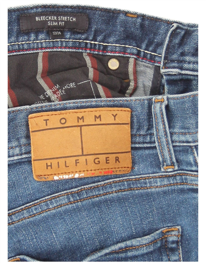 Męskie dżinsy Tommy Hilfiger Bleecker Slim W33 L30 Niebieska bawełna