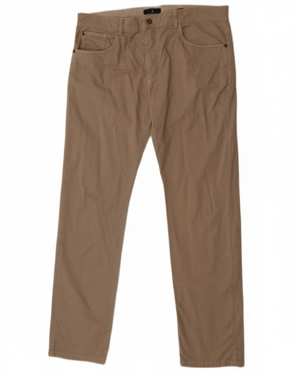 Spodnie męskie Navigare proste IT 52 XL W36 L33 beżowa pepitka