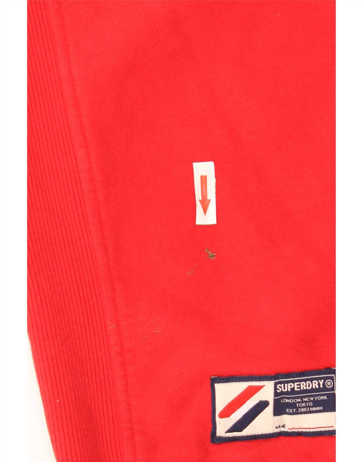 Męski sweter Superdry z zamkiem błyskawicznym, duży, czerwony, bawełniany
