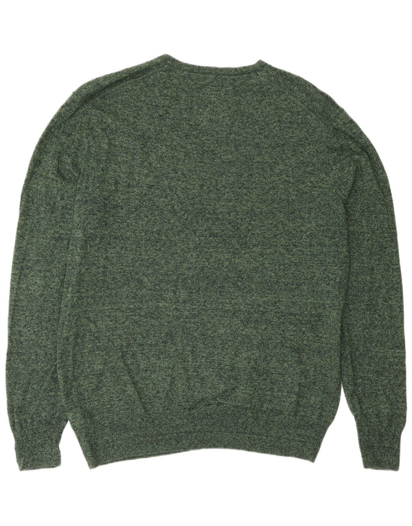 Męski sweter Superdry z okrągłym dekoltem 2XL, bawełniany w zielone plamki