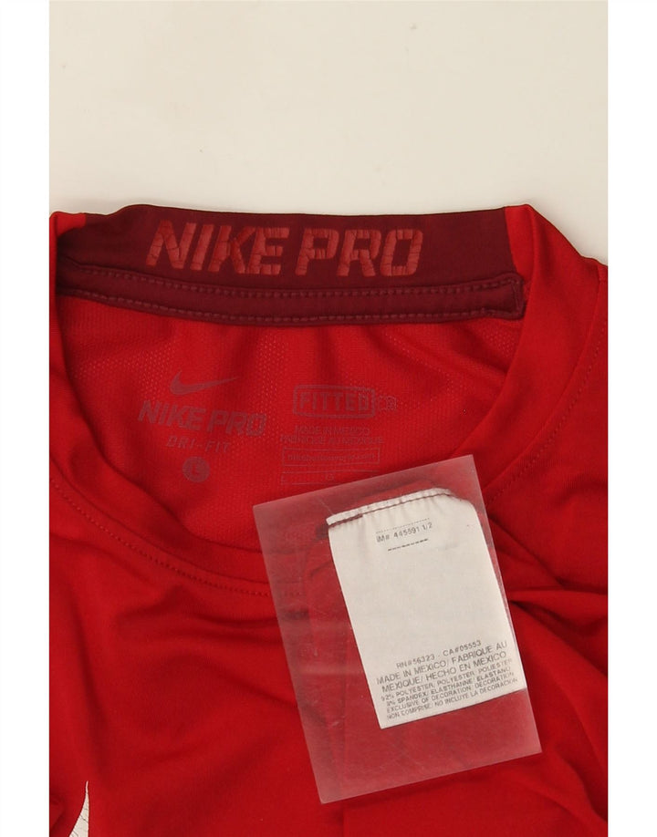 Chłopięcy T-shirt z grafiką Nike Dri Fit na 12-13 lat, duży, czerwony, poliester
