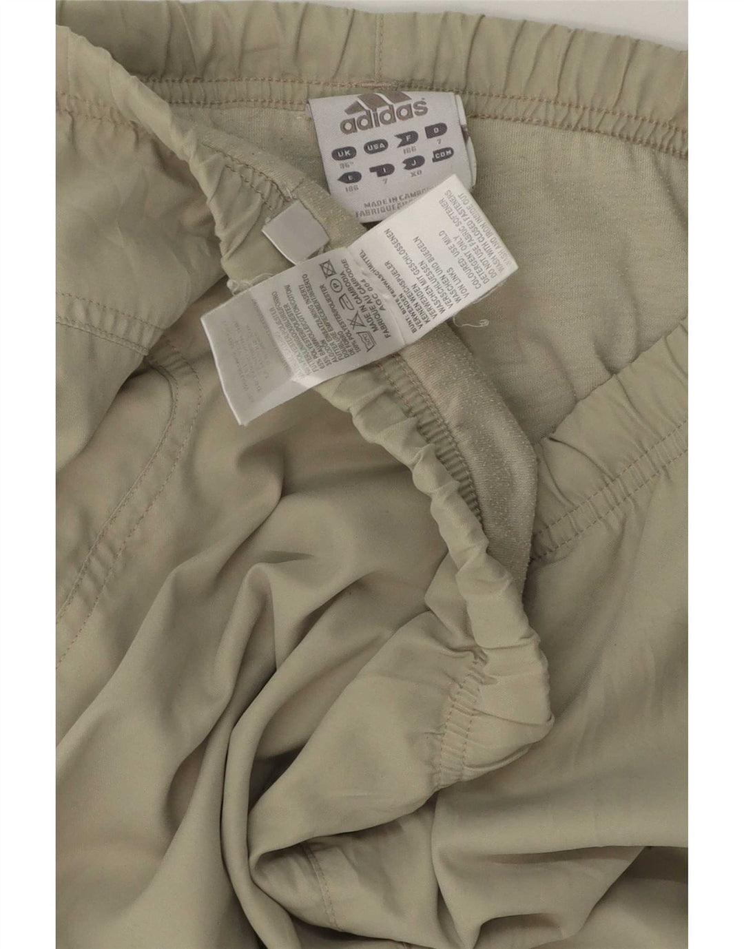 Męskie spodnie dresowe Adidas, duże, khaki, poliester