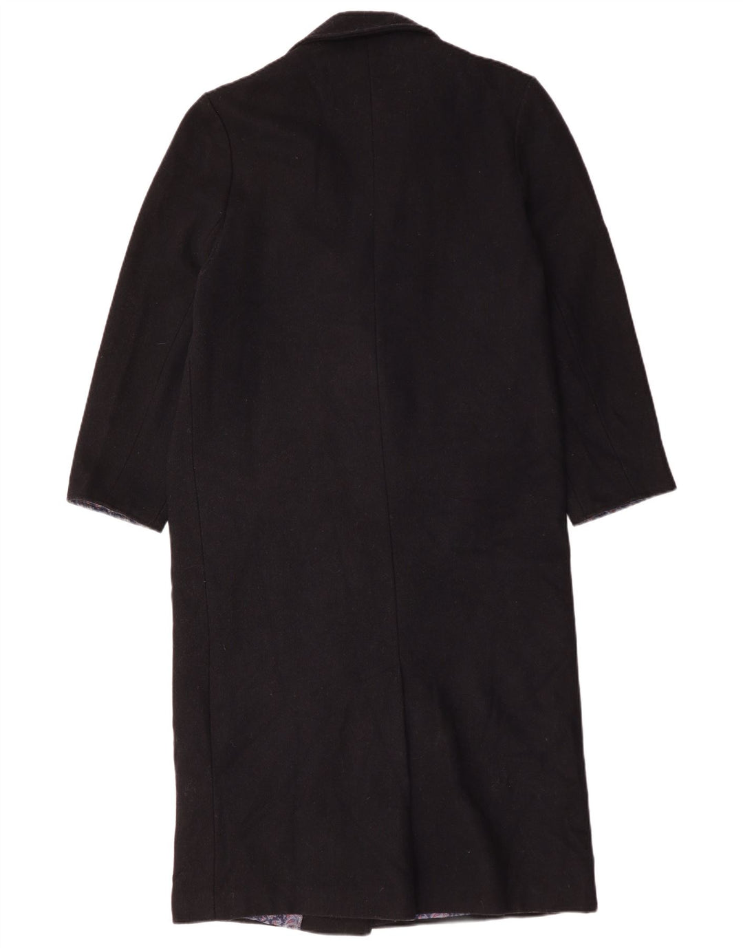 Topshop damski płaszcz dwurzędowy UK 10 mały granatowy wełniany