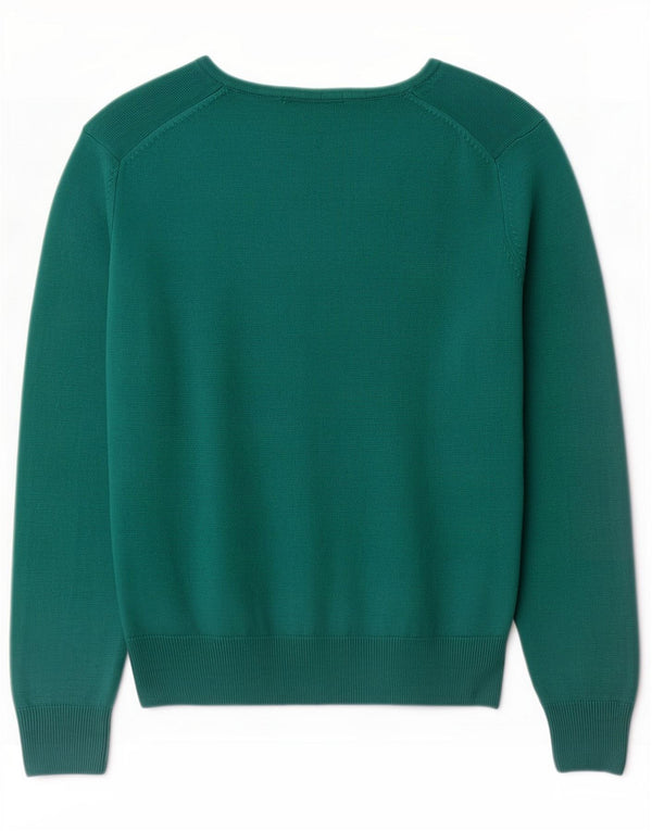 Marks & Spencer Damski sweter z dekoltem w kształcie litery V UK 14 Duży zielony akryl