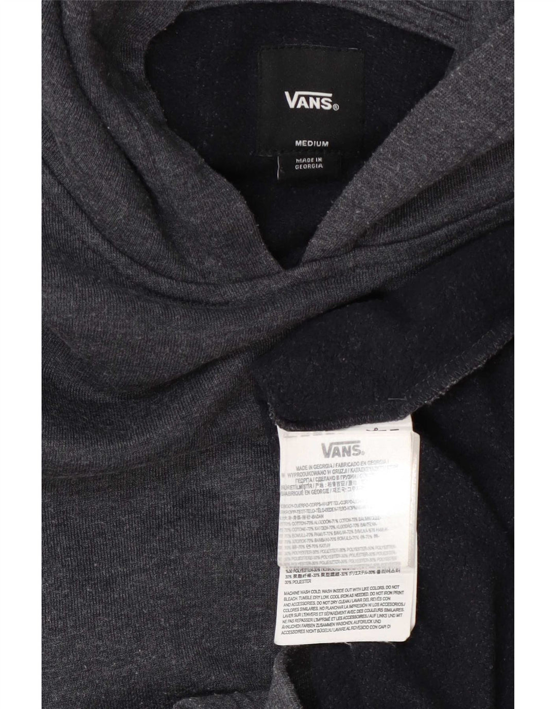Chłopięcy sweter z kapturem Vans 10-11 lat, średnioszary, bawełniany
