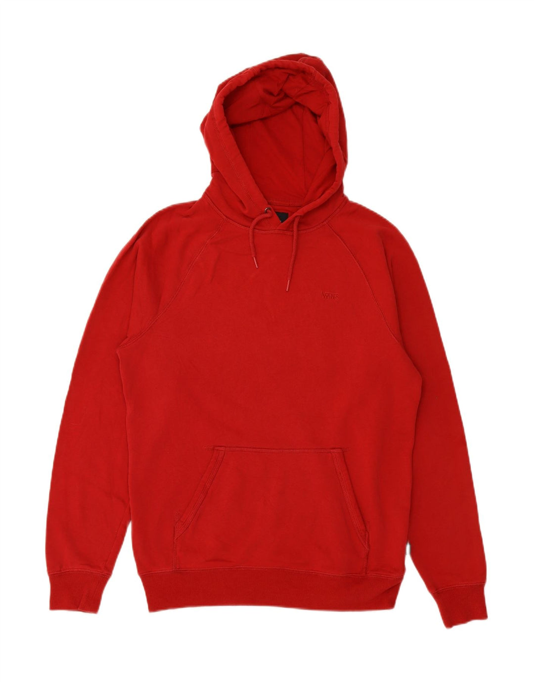 VANS Mens Hoodie Jumper Small Red Cotton